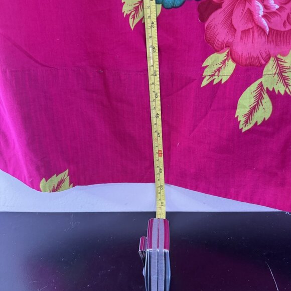 Lisa Corti Women's Red Floral Button Front 3/4 Button Maxi Dress Size M - Picture 8 of 10